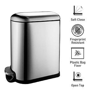 Κάδος με πεντάλ INOX 10 L