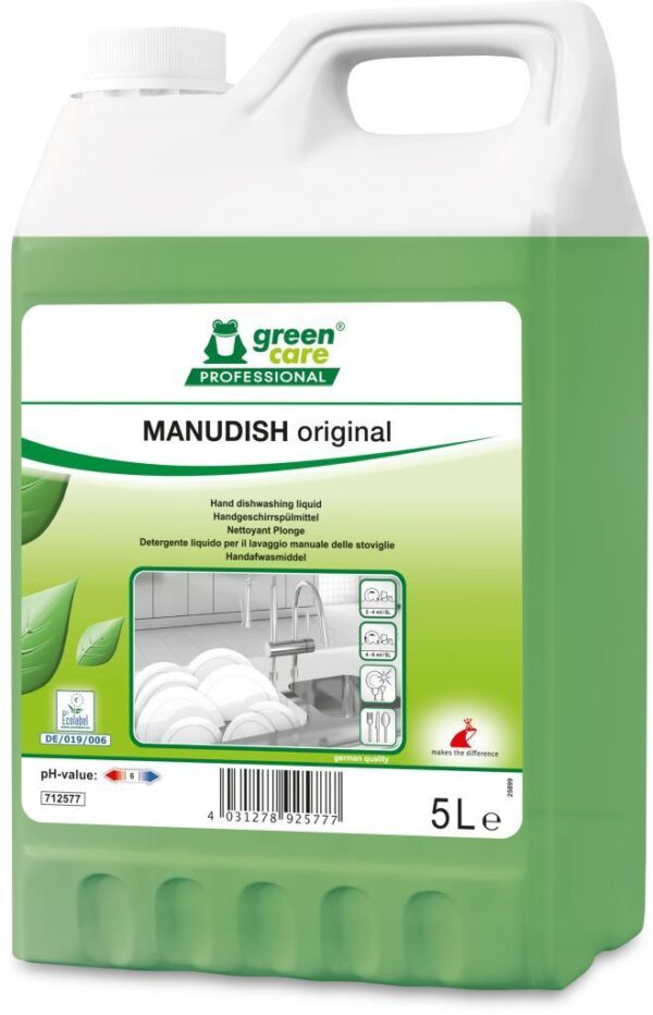 Οικολογικό απορρυπαντικό πιάτων Manudish original green care Tana.