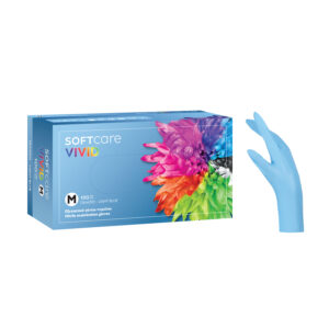 Γάντια νιτριλίου soft touch vivid γαλάζια large