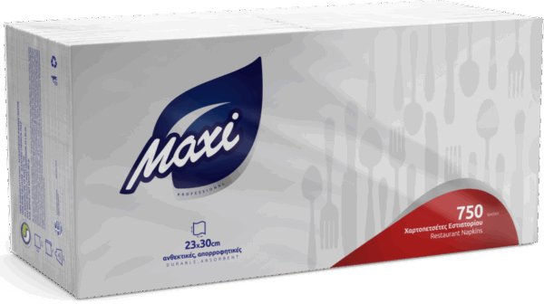 Χαρτοπετσέτα εστιατορίου Maxi σκληρή 23X30 750Τ