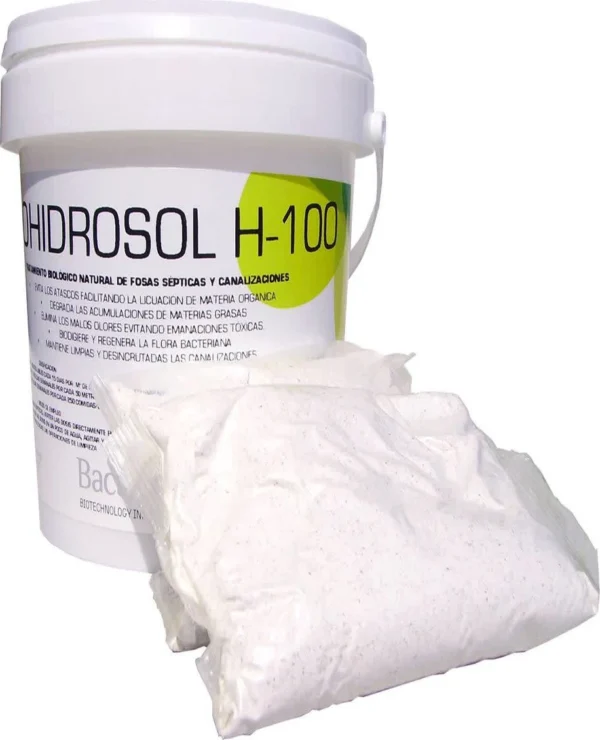 BIOHIDROSOL H-100 – Ενζυμα για Βόθρους Δεξαμενές και Βιολογικούς Καθαρισμούς Συσκευάσια με 5 Σακουλάκια