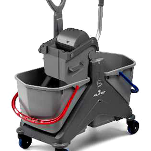 One Fred Flat Mop Double Bucket Cart